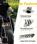 Mini Bike Exhaust Header Pipe Kit For Predator 212cc 224cc 196cc And Other OHV Clone Engines features and design details.