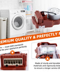 Rock Solid Washer Shift Actuator Compatible With Whirlpool And Crosley Front Load Machines showing 7-pin motor design in red, durable parts for easy installation.