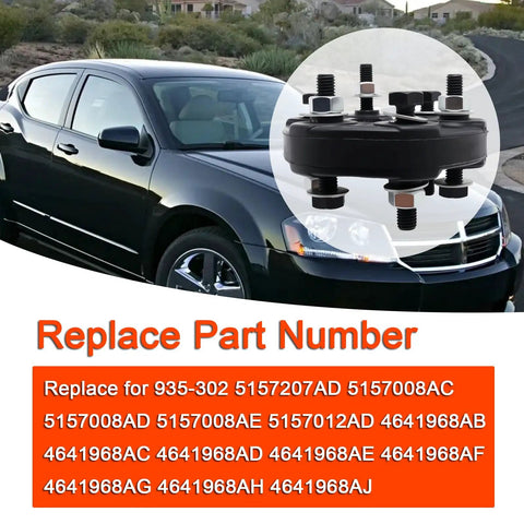 Plug And Play Flex Joint Driveshaft Coupler 935 302 For Chrysler Pacifica 2004 2008 And Dodge Avenger 2008 Journey 2009 2017 Replacement Part With Easy Install And Durable Build Replaces 4641968AC 4641968AD 4641968AE 4641968AF 4641968AG shown with bolt mounted coupler
