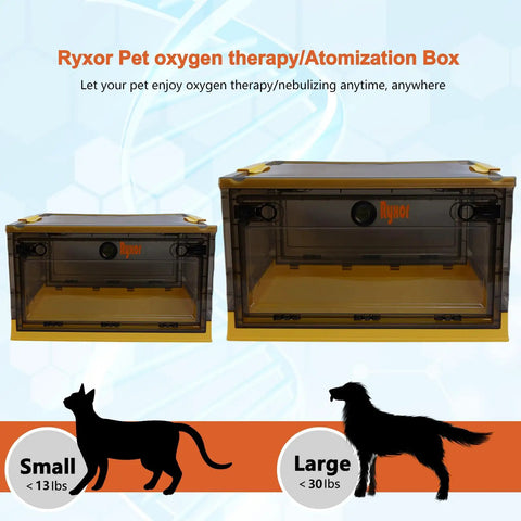 Small and large All-In-One Pet Oxygen Chamber and ICU Nest for cats, dogs, small exotic pets, portable and intermediate size
