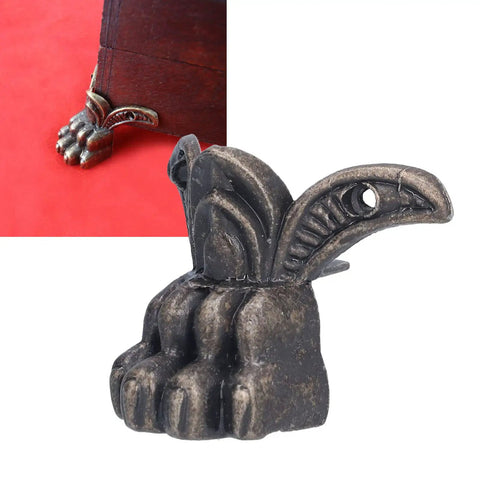 Antique Style Box Feet Set Of 12 For Jewelry Boxes And Wooden Cases, Metal Corner Protectors with decorative design and screws