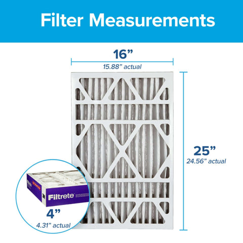 Top Pick 16x25x4 AC Furnace Air Filter MPR 1550 MERV 12 Fits Lennox And Honeywell Electrostatic Clean For Asthma And Allergy Friendly Homes
