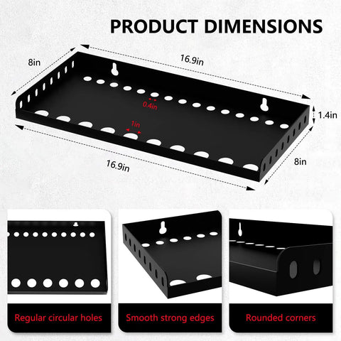 Dimensions and features of Power Tool Organizer Wall Mount Two Tier Storage Rack For Garage And Home Shop