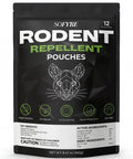 Kick Out Those Sneaky Scurry Rodents With These Mighty Fine Natural Mouse Repellent Pouches 12 pouches in a black resealable bag.
