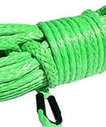 Beefy Half Inch Synthetic Winch Cable For Off Road Recovery And Towing, 150 Ft UHMWPE Rope Extension With 12 Strand Design, Green