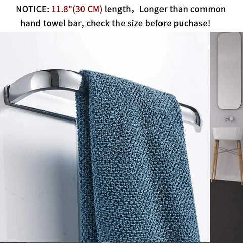 Oil Rubbed Bronze Brass Hand Towel Bar For Bathroom, Rustproof Wall Mounted Towel Rack Hanger with blue towel