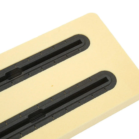 Top view of Hydrofoil PVC Foam Box Stable Lightweight Track Box For Surf Foil Holder Accessories with black track inserts