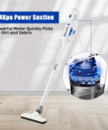 Ultra Lightweight 2-In-1 Corded Vacuum Cleaner With 14Kpa Power Suction standing on wooden floor