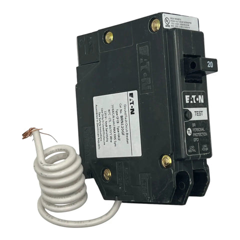 BRN120GF GFCI Breaker 5ma 1 Pole 10kaic 20a Pigtailed Electrical GFCI Outlet for Home Use Ground Fault Circuit Interrupter
