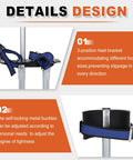 Beefed-Up Adjustable 24 To 40 Inch Aluminum Drywall Stilts for Painting with heel bracket and metal buckle close-up