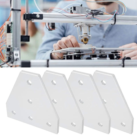 T Shaped Aluminum Joining Plate With Five Holes Heavy Duty Joint Bracket For 2020 3030 4040 Aluminum Profiles used in DIY 3D printer setup.
