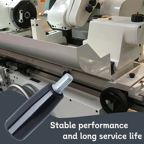 4 Pcs Revolving Handwheel Handles With M6 Male Threaded Stem Zinc Alloy Steel Powder Coated Black Finish for machines