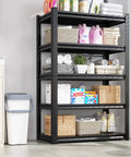 Heavy Duty Adjustable Garage Shelving Unit With 5 Tier Steel Racks No Fuss Quick Install Utility Shelves for organized storage