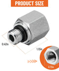 hydraulic ORB to NPTF adapter with product size details
