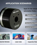 Integrated Direct Drive Micro Brushless Servo Motor RMD L 5015 10T for automation applications like robots and gimbals.