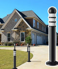 Kickass Reflective Traffic Cone And Plastic Bollard Post For Driveways, multiple EVA posts in driveway for parking safety.