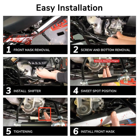 Ryker 600 900 Shift Assembly Forward Reverse Shift Kit installation steps for gear shifter replacement process