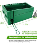 Automatic Golf Tee Machine With Ball Dispenser For Indoor Simulators And Outdoor Ranges, green 27.5-inch, automatic release