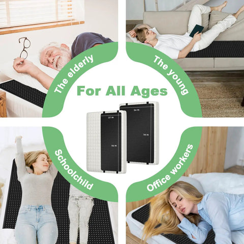 Grounding Bed Mat For Sleep And Recovery 54x78 Inch Grounding Mattress Pad Earth Connected Therapy Kit use for all ages