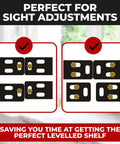 Heavy Duty Floating Shelf Brackets Set, 4 Pack 22 Inch Long Wall Supports, hidden mounts displayed for sight adjustments