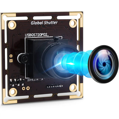 Global Shutter USB Camera Module 720P 60fps High Speed USB Camera Board 100 Degree Wide Angle M12 Lens