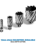 Set of Pro Grade Long Series Broaching Cutters, 63 by 50 mm for Precision Metalworking, made from fully ground M2 steel tools.