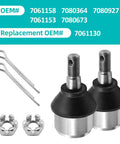 Two Beefy Ball Joint Kit For ATV UTV Fits Sportsman Ranger Scrambler Magnum Big Boss Trail Boss Xplorer Xpedition ACE ATP Models Durable Heavy Duty Front Suspension Replacement Parts, OEM# 7061158 7080364