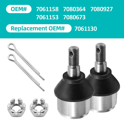 Two Beefy Ball Joint Kit For ATV UTV Fits Sportsman Ranger Scrambler Magnum Big Boss Trail Boss Xplorer Xpedition ACE ATP Models Durable Heavy Duty Front Suspension Replacement Parts, OEM# 7061158 7080364