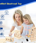 Mother and daughter building with the Six In One STEM Kit For Kids Ages Eight To Twelve With 3D Puzzles Building and Engineering Models.