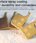 Top Grade Semi Metal Resin Brake Pads Designed For Four Piston Hydraulic Disc Rotors with gold surface spray for durability.
