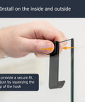 Installing 3 Inch Shower Door Hooks Set Of 2 For Frameless Glass Doors Brushed Stainless Steel Non Slip Towel Hooks Silver Finish