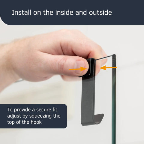 Installing 3 Inch Shower Door Hooks Set Of 2 For Frameless Glass Doors Brushed Stainless Steel Non Slip Towel Hooks Silver Finish