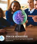 8 Inch Plasma Ball Lamp With Multicolor Nebula Lights And Thunder Lightning Effects Interactive Touch Responsive Glass Globe