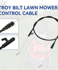 Replacement Control Cable For 21 Inch Gas Self Propelled Mowers Fits Troy Bilt Craftsman MTD Yard Machines 140cc 190cc Briggs Stratton Engines Plug And Play DIY Friendly Easy Install black cable with hooks