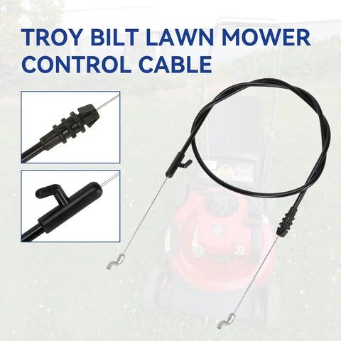 Replacement Control Cable For 21 Inch Gas Self Propelled Mowers Fits Troy Bilt Craftsman MTD Yard Machines 140cc 190cc Briggs Stratton Engines Plug And Play DIY Friendly Easy Install black cable with hooks