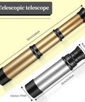 Two Piece Pirate Telescope Spyglass Toy Set For Kids Kid Friendly Vintage Mini Pirate Binoculars In Silver And Gold Perfect For Party Favors Halloween Decor Imaginative Play And Gift Bags, 31cm ABS