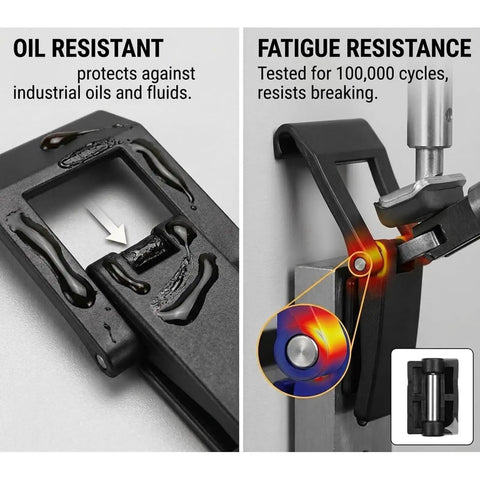 Heavy Duty Case Latch Replacement Set Black Two-Hole Mount Hardware on toolbox latch, oil-resistant, 8.7cm x 3.7cm