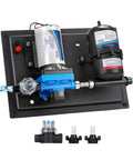 High Flow 12V RV Water Pump With 5.5 GPM And 55 PSI, 0.75L Accumulator Tank, 125 PSI Max, Self Priming Diaphragm Pump installed view