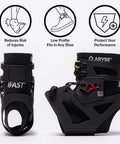 Ifast Ankle Brace Ankle Stabilizer For Men And Women With Left Or Right Foot Support All Day Comfort Game Ready For Basketball Volleyball Soccer And More Medium Black Pair displayed with low-profile design emphasizing injury prevention and performance protection.