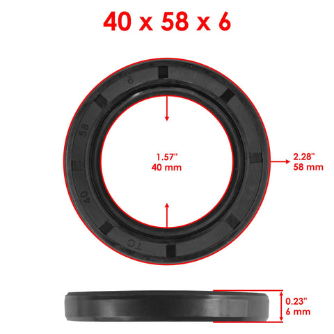 Rear Wheel Bearings And Seals Kit For Yamaha YZF R6 2003 2014 Wide Compatibility With R1 And R6 Models, seal dimensions 40x58x6 mm