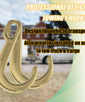 Two Pack 8 Inch Beefy Heavy Duty Tow J Hooks Set Grade 70 Forged Steel Yellow Zinc Plated Clevis J Hooks For Transport Chains