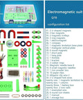 Electromagnetic suit QT6 with diverse components for Hands-On Magnet Science Kit For Physics Experiments, Lab-Grade Magnetic Tools