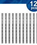 Heavy Duty Ball Bearing Drawer Slides 12 Piece Set With Bullproof Two Way Glide Tracks 13.5 Inch Zinc Coated Rust Resistant Furniture Hardware Includes Quick Mount Kits For No Sweat Assembly, showing 12 pieces laid out.