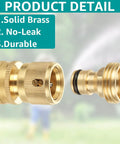Eight Piece Three Quarter Inch Garden Hose Quick Connectors Set Made From Solid Brass No Leak Design Includes Female And Male Quick Connects Heavy Duty Water Hose Fittings For Home Garden Yard Use