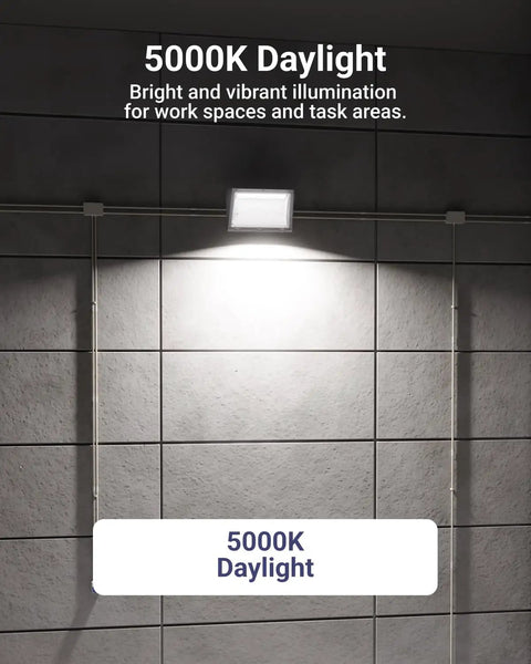 5000K Daylight illumination from 20 Pack 120W LED Wall Pack Outdoor Dusk To Dawn Photocell Sensor Industrial Dimmable Waterproof Commercial Grade Security Lighting