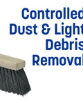 Heavy Hitter Commercial Floor Sweep Head, 24 Inch Horsehair And Tampico Blend, wooden broom head for dust and light debris removal.