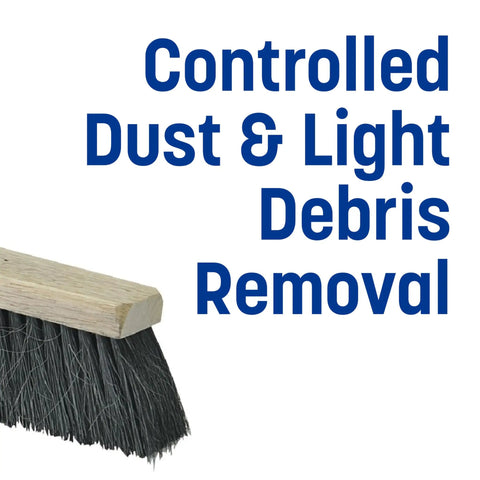 Heavy Hitter Commercial Floor Sweep Head, 24 Inch Horsehair And Tampico Blend, wooden broom head for dust and light debris removal.