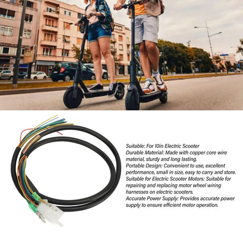Electric Scooter Motor Wire Harness With 2.5mm Copper Core Cable For 10 Inch Hub Motor 1200W Universal Replacement Part