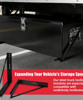 Heavy Duty Steel Truck Toolbox Bracket Kit 18 By 18 Inches For Underbody Toolboxes With Welded Structural Mounts