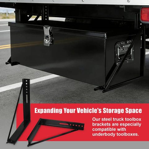 Heavy Duty Steel Truck Toolbox Bracket Kit 18 By 18 Inches For Underbody Toolboxes With Welded Structural Mounts